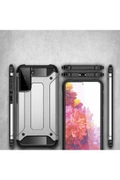 Galaxy S21 Kılıf Shockproof Slikon Zırh Gri thumbnail 2