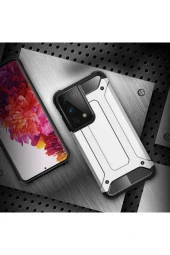Galaxy S21 Ultra Kılıf Shockproof Slikon Zırh Gold thumbnail 2