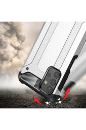 Galaxy A32 Kılıf Shockproof Slikon Zırh Kırmızı thumbnail 2