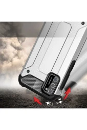 Galaxy A02s Kılıf Shockproof Slikon Zırh Mavi thumbnail 2