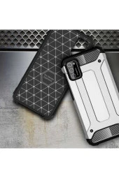 Galaxy A02s Kılıf Shockproof Slikon Zırh Mavi thumbnail 4