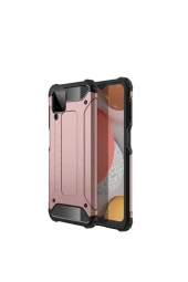 Galaxy A12 Kılıf Shockproof Slikon Zırh Rosegold thumbnail 1