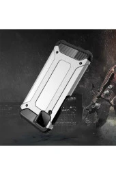 Galaxy A12 Kılıf Shockproof Slikon Zırh Gri thumbnail 2