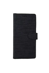 Galaxy M51 uyumlu Standlı Kartvizitli Ve Para Gözlü Kumaş Desen Siyah thumbnail 1