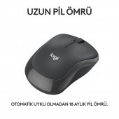 Logitech M240 Sessiz Kompakt Kablosuz Bluetooth Mouse - Siyah - 2