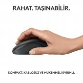 Logitech M240 Sessiz Kompakt Kablosuz Bluetooth Mouse - Siyah - 3