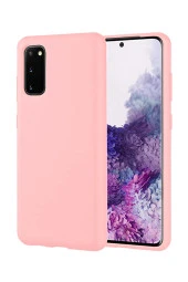 Galaxy S20 Ultra Kılıf Delux Silky Termoplastik Desite Toz Pembe thumbnail 1