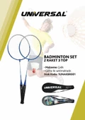 Universal 3 Top 2 Raket Badminton Seti - 1