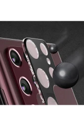 Galaxy S23 Ultra Ile Uyumlu Kamera Lens Koruma Ile Uyumlu Halcyon Tam Kaplayan Kamera Koruma Siyah thumbnail 3