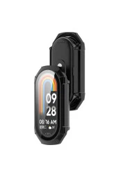 Xiaomi Mi Band 8 Ile Uyumlu Sert Pc Kasa Korumalı Gard Çerçeve Siyah thumbnail 1