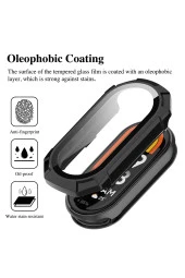 Xiaomi Mi Band 8 Ile Uyumlu Sert Pc Kasa Korumalı Gard Çerçeve Siyah thumbnail 4