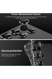 Galaxy S23 Ultra Ile Uyumlu Kamera Lens Koruyucu Ineffable Kamera Lens Koruma Siyah thumbnail 4