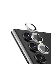 Galaxy S23 Plus Ile Uyumlu Kamera Lens Koruyucu Ineffable Kamera Lens Koruma Gümüş thumbnail 1