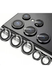 Galaxy S23 Ultra Ile Uyumlu Kamera Lens Koruyucu Ineffable Kamera Lens Koruma Siyah thumbnail 1