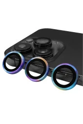 Iphone 14 Pro Max Ile Uyumlu Profesyonel Kamera Lens Koruma Camcov Colorful thumbnail 1