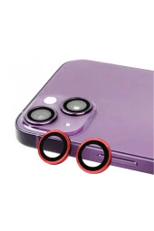 Iphone 14 Plus Ile Uyumlu Profesyonel Kamera Lens Koruma Camcov Kırmızı thumbnail 1