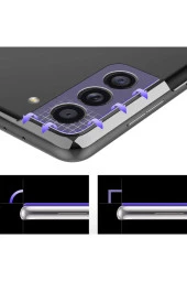 Galaxy S22 Plus İle Uyumlu Kamera Lens Koruyucu Temperli Cam Şeffaf thumbnail 2