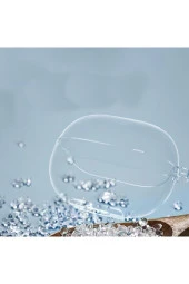 Xiaomi Redmi Buds 3 Lite Ile Uyumlu Şeffaf Silikon Kılıf Tam Koruma Kancalı Anahtarlık Silikon Kılıf - 2