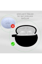 Huawei Freebuds 5i Ile Uyumlu Kılıf Solid Color Smooth Matte Tpu Sarı thumbnail 2