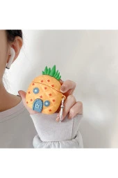 Samsung Galaxy Buds Live Ile Uyumlu Karakter Görünümlü Cartoon Kılıf Pineapple thumbnail 2