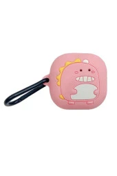 Samsung Galaxy Buds Live Ile Uyumlu Karakter Görünümlü Cartoon Kılıf Pink Monster thumbnail 1
