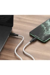 Data ve Şarj Kablo Silikon PD 20W Type-C To Lightning 1 Metre Uzunluk Output 3A BX42 thumbnail 3
