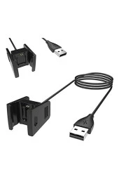 Fitbit Charge 2 Ile Uyumlu Akıllı Saat Usb Şarj Kablosu Siyah - 3