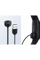 Xiaomi Mi Band 6 Ile Uyumlu Akıllı Saat Şarj Kablosu Manyetik Usb Şarj Aleti Siyah thumbnail 3