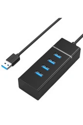 Usb 3.0 4 Port Usb Çoğaltıcı 5gbps Super Speed 1 Metre Siyah thumbnail 1