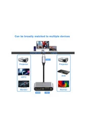 Type-c-hdmı 4k Vga Adaptörü, Usb 3.1 Dönüştürücü Adaptör Notebook Macbook Uyumlu thumbnail 2