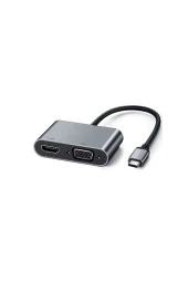 Type-c-hdmı 4k Vga Adaptörü, Usb 3.1 Dönüştürücü Adaptör Notebook Macbook Uyumlu thumbnail 3