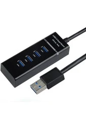 Usb 3.0 4 Port Usb Çoğaltıcı 5gbps Super Speed 1 Metre Siyah thumbnail 3