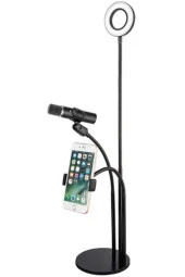 3in1 Youtube Set Cep Telefonu & Mikrofon Tutucu Ve Selfie Işığı thumbnail 1