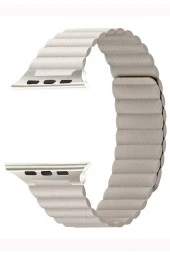Apple Watch Kayış 44 Mm Deri Gold thumbnail 1