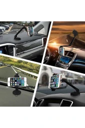 Araç Içi Ve Masaüstü Katlanabilir Vantuzlu 360 Stand - 2