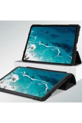 Ipad Mini 4 Uyumlu Alfa Standlı  Mavi Tablet Kılıfı thumbnail 3