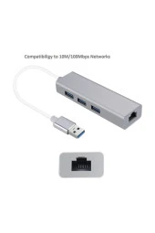 Usb 3.0 Gigabit Ethernet 1000mbps Rj45 3 Port Usb 3.0 Hub Çoklayıcı thumbnail 3