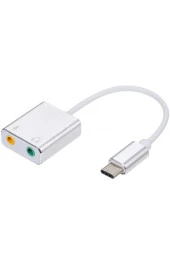 Mikrofon Ve Kulaklık Çevirici 7.1 Dönüştürücü 2in1 Type-c Den - 1