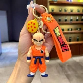 Anime Dragon Ball Z Ejderha Topu Krillin 3D Silikon Anahtarlık thumbnail 4