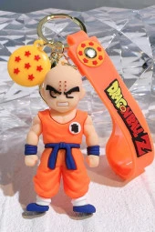 Anime Dragon Ball Z Ejderha Topu Krillin 3D Silikon Anahtarlık thumbnail 7