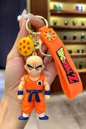 Anime Dragon Ball Z Ejderha Topu Krillin 3D Silikon Anahtarlık thumbnail 8