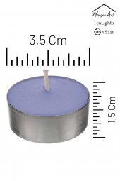 10 Adet | Okyanus Kokulu Tealight Mum | 4 Saat Yanar | Dekoratif Mumluk Mumu - 2