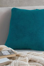Sofa | 2 Adet Petrol Renk Welsoft Kırlent Kılıfı Yastık Kılıfı 44x44 Cm - 2