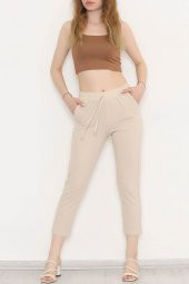 Beli Lastikli Pantolon Taş - 20819.683. - 4