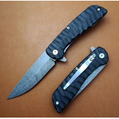 Yerli El Yapımı N690 Çelik Manuel Çakı Siyah Bıçak 21 Cm - 1
