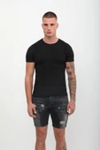Bisiklet Yaka Basic Tişört Siyah - 9