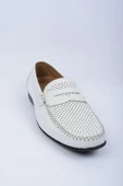 BEYAZ ZIMBALI HAKİKİ DERİ ERKEK LOAFER AYAKKABI CHELSY - 2