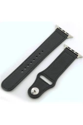 Apple Watch 42mm Deri Kordon Kayış Siyah - 1