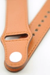 Apple Watch 42mm Deri Kordon Kayış Kahverengi thumbnail 2