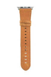 Apple Watch Için 38mm Hakiki Deri Kayış Kordon Kahverengi Açık thumbnail 1